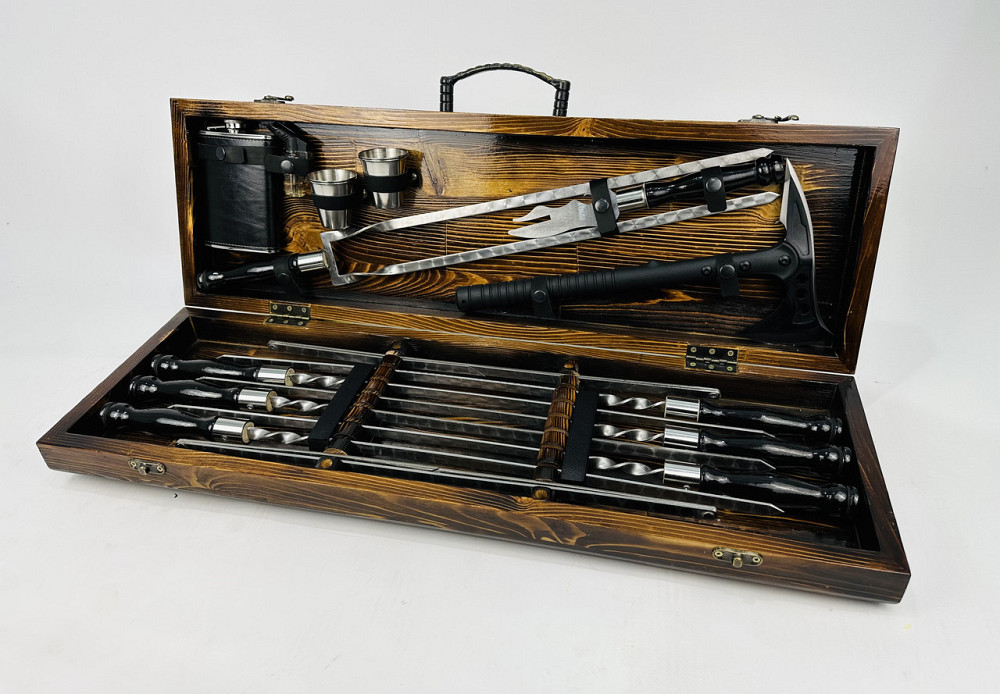 Подарунковий набір шампурів у дерев'яному кейсі BLACK MAX HAPPY DAYS Тернопіль - фото 3