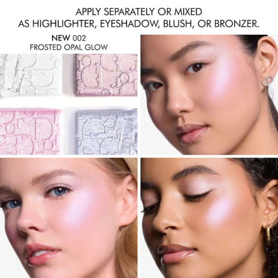 Палітра з рум'ян і хайлайтера Dior Backstage Glow Maximizer Palette 002 Frosted Opal Glow Слов'янськ