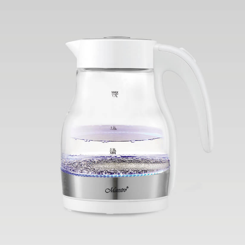 Електрочайник 1,7л 2000W скло (диск) білий MR-061-WHITE Maestro Житомир
