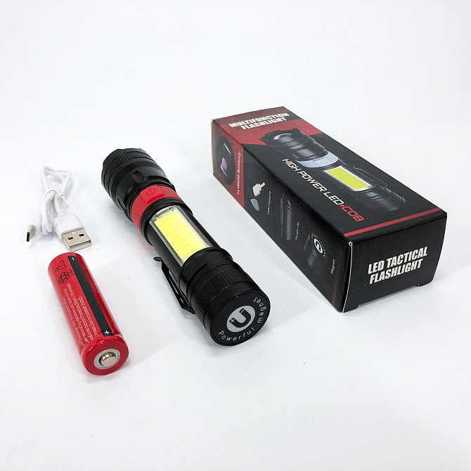 Тактичний ліхтар ручний PL-826-P70-COB(white+red), Ліхтарик на всі випадки, WE-332 Ліхтарик поліцейський Київ - фото 5
