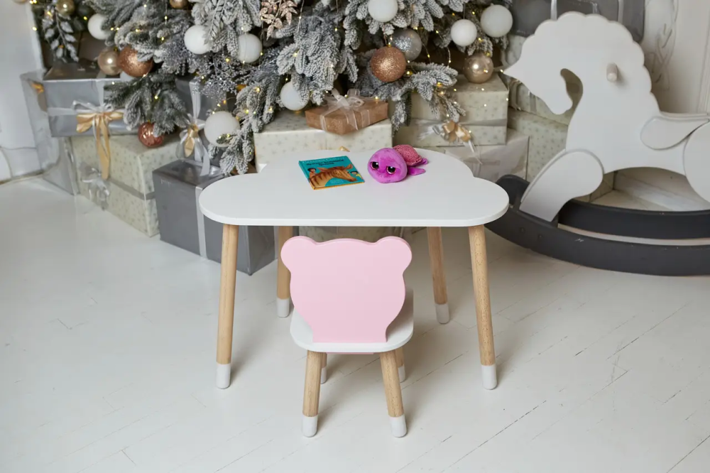 Дитячий столик Хмара та стільчик Ведмедик рожевий Київ - фото 3