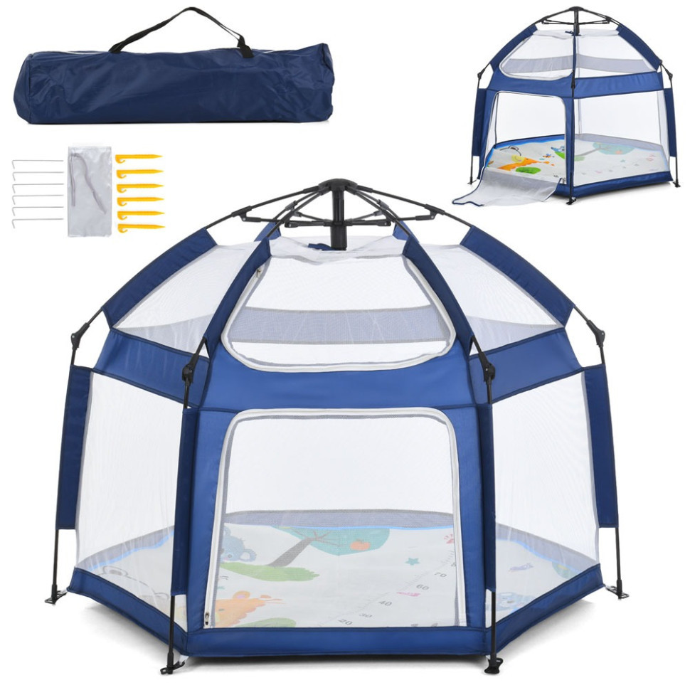 Детский манеж MR 1512 Sapphire Blue 146×127×110 см Винница - изображение 3