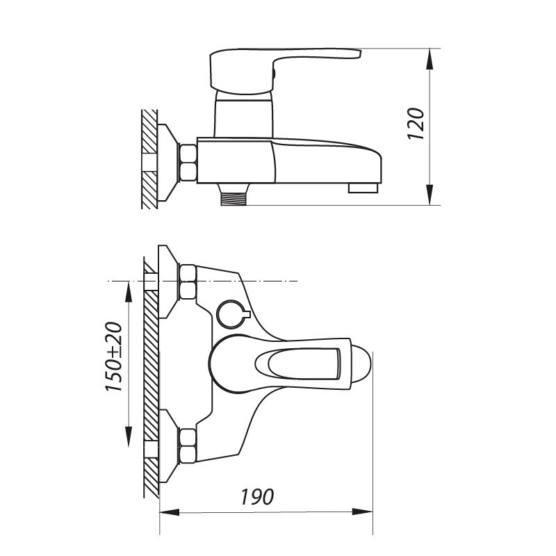 Смеситель для ванны Zerix FAD 181 - ZX0211 Харьков - изображение 2