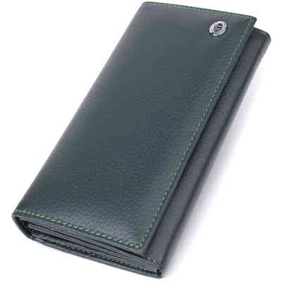 Кошелек ST Leather Из натуральной кожи Зеленый (23086) Винница
