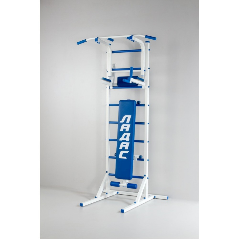 Шведська стінка пересувна Universal Blue універсальна без кріплень з лавкою для преса турнік бруси Кам'янське - фото 2