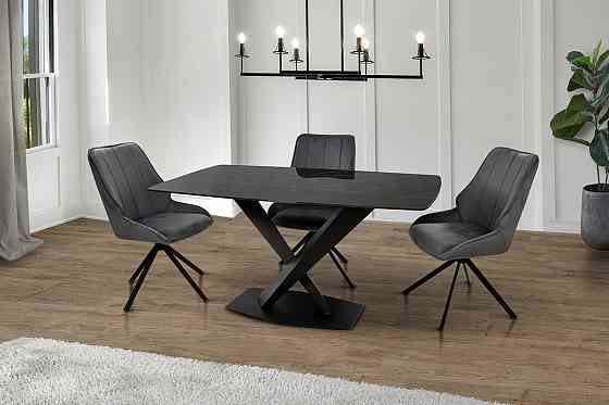 Стіл БІНГО 140*80, кераміка чорний мармур Київ