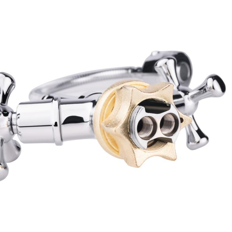 Змішувач для кухні Lidz (CRM) 75 21 271F-4 з гнучким (рефлекторним) виливом Київ - фото 4