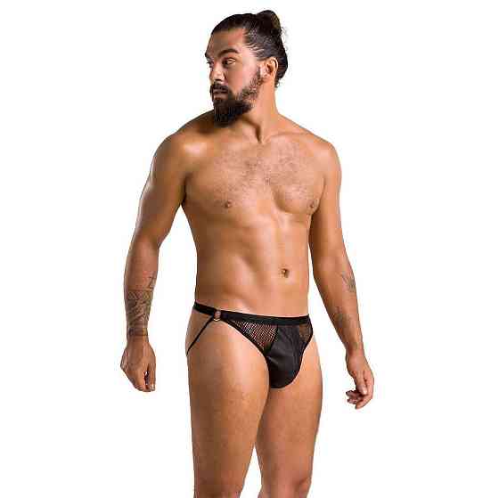 Мужские открытые слипы Passion 034 OPEN LUKE XXL/XXXL Black, экокожа Sex Aura Киев