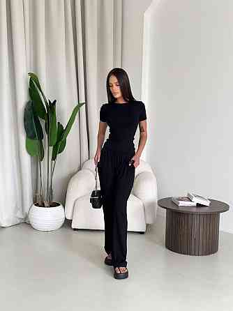 Жіночий стильний еластичний костюм двійка   якісна віскоза Одеса