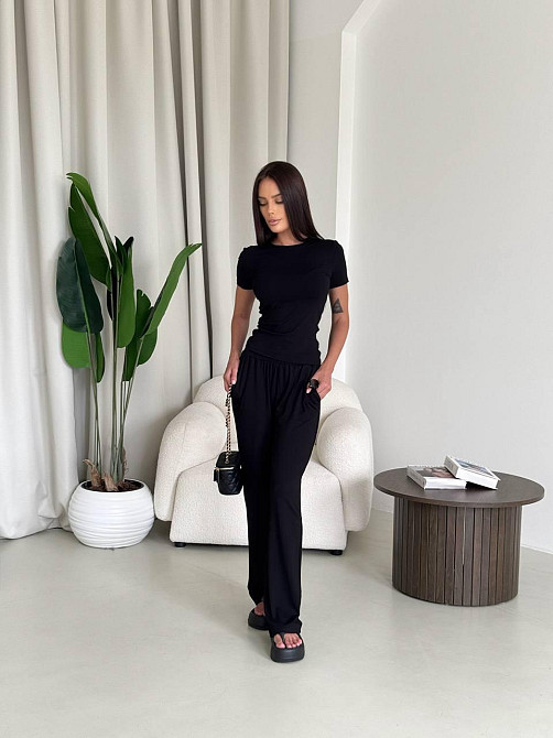 Жіночий стильний еластичний костюм двійка   якісна віскоза Одеса - фото 5