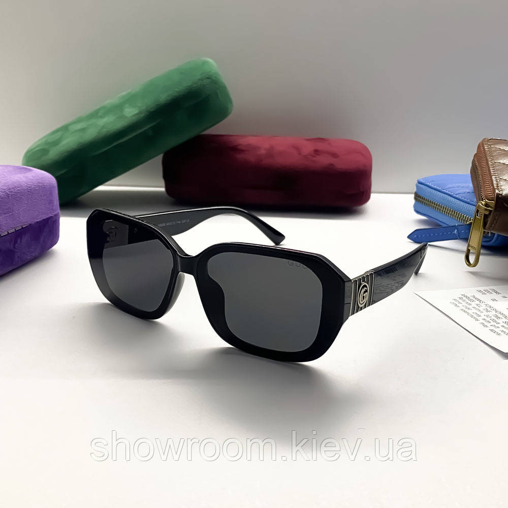Жіночі брендові сонцезахисні окуляри GG (09160) black Київ - фото 1