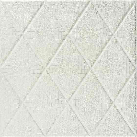 Самоклеюча декоративна настінно-стельова 3D панель Ромби під шкіру 700х700х6мм (161) SW-00000221 Дніпро