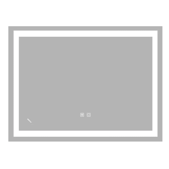 Зеркало Zerix Kubix MR03-80x60-REVERSE с LED Touch, Anti-fog, диммером, регулятором яркости (ZX6053) Киев