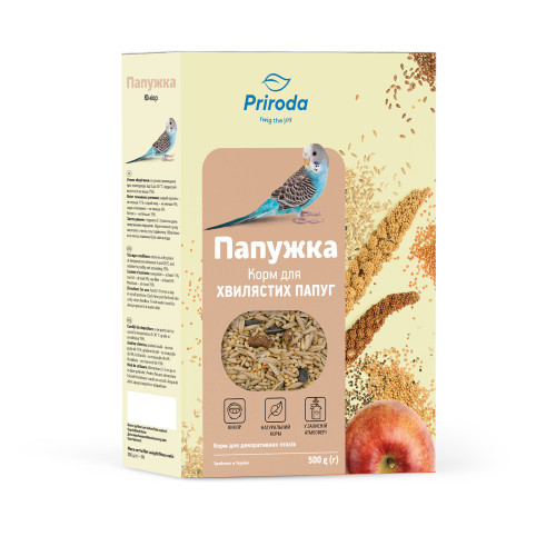Корм Природа Папужка Юніор для молодих хвилястих папуг 500 г Київ - фото 1