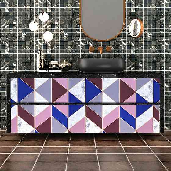 Самоклеящаяся пленка с розовыми треугольниками Киев