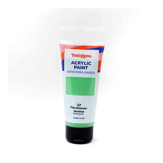 Акриловая краска глянцевая Пастельно-зеленая Brushme TBA60027 60 мл Винница
