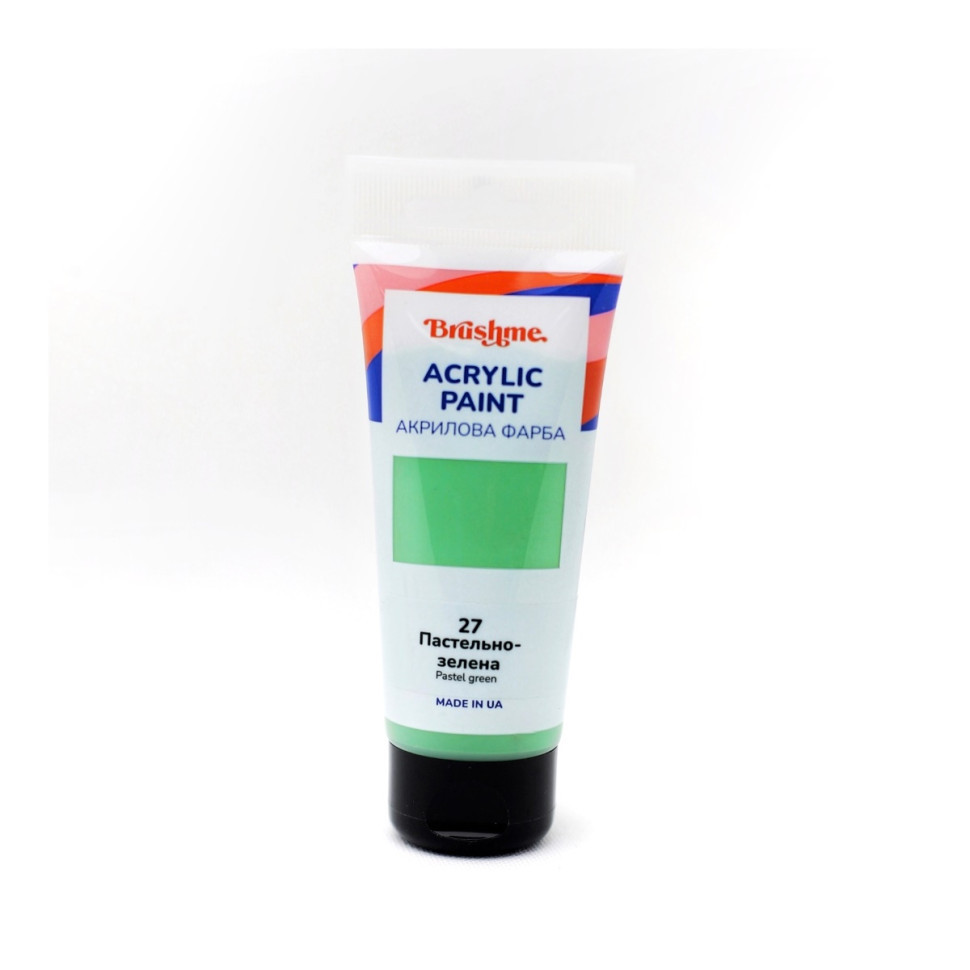 Акриловая краска глянцевая Пастельно-зеленая Brushme TBA60027 60 мл Винница - изображение 2