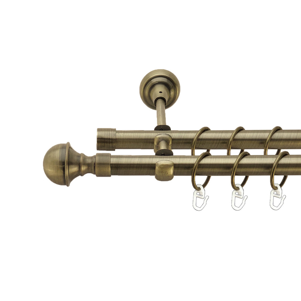 Карниз Orvit Бостон металевий дворядний відкритий Антик 19\19 мм 300 см (4016369) Львів - фото 1