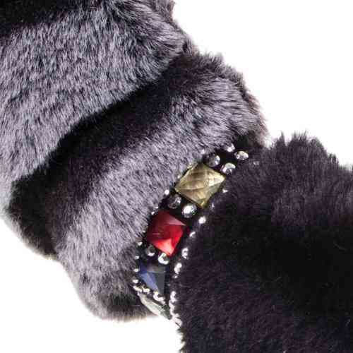 Чохол на кермо VLOD-F95 M чорний-сірий з хутром Харків