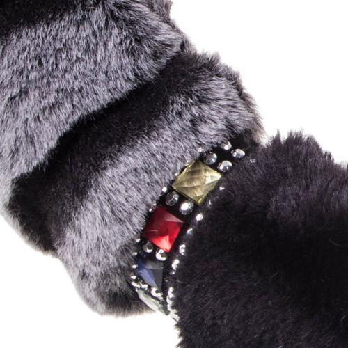 Чохол на кермо VLOD-F95 M чорний-сірий з хутром Харків - фото 6