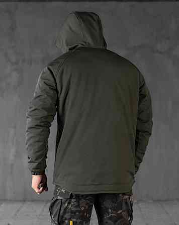 Зимняя тактическая мужская куртка Softshell софтшел теплая подкладка блестящяя OMNI-HEAT олива  S Одесса