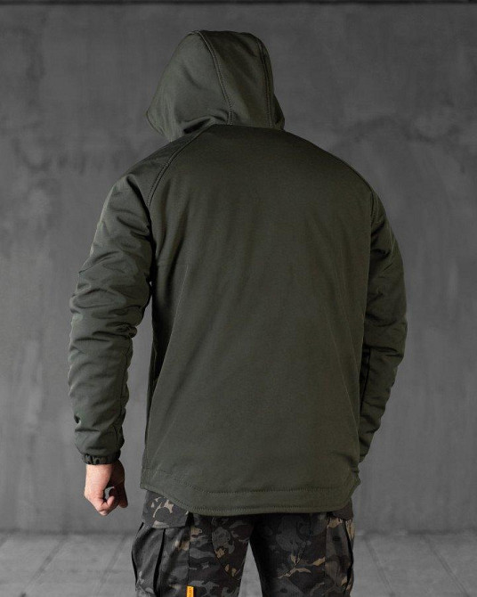 Зимняя тактическая мужская куртка Softshell софтшел теплая подкладка блестящяя OMNI-HEAT олива  S Одесса - изображение 5