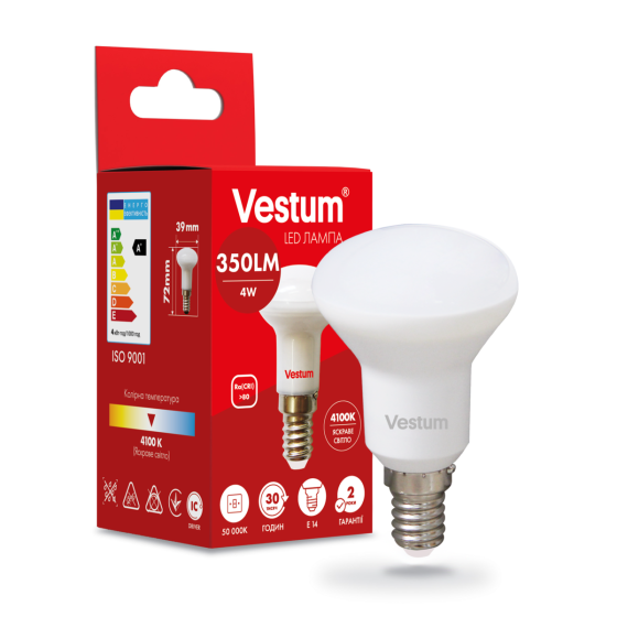 Світлодіодна лампа Vestum R39 4W 4100K 220V E14 1-VS-1401 Київ