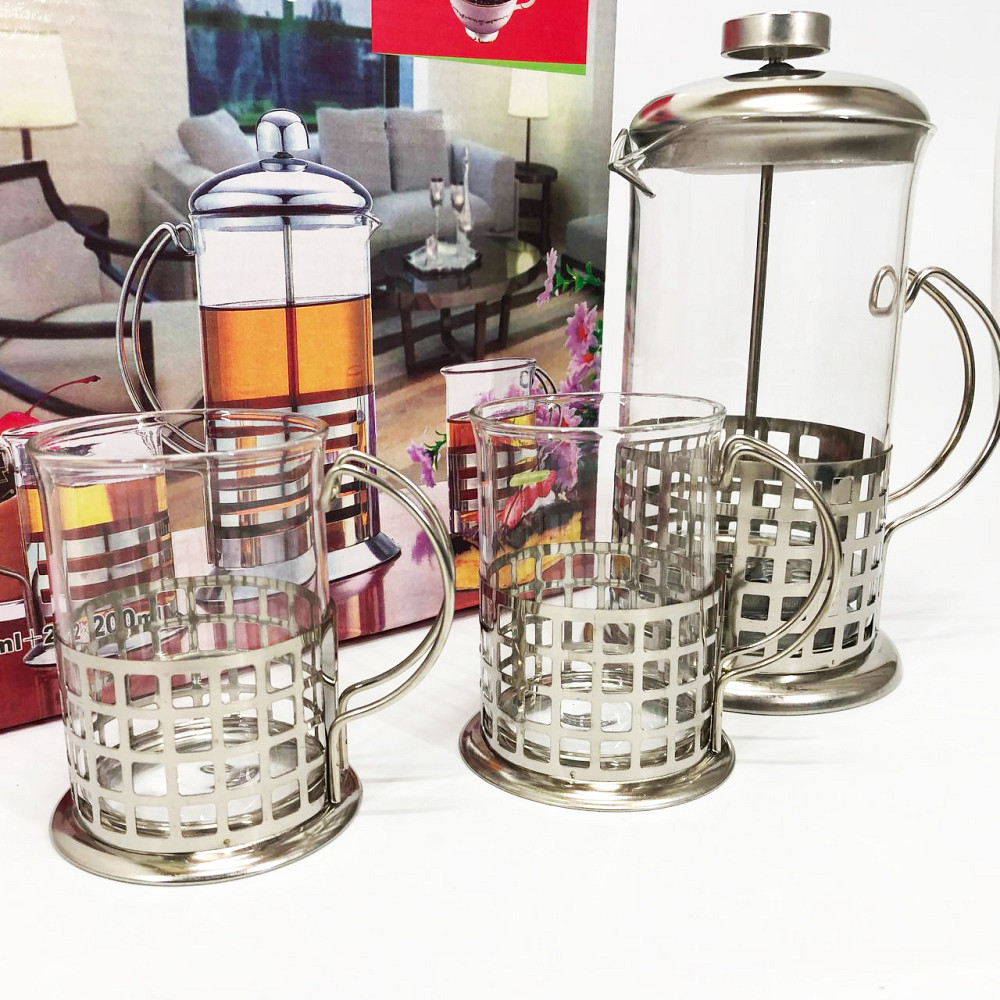 Чайник заварочный френч пресс UNIQUE UN-1155 0.6 л, Чайники для заварки, Домашний френч-пресс JR-71 Львов - изображение 4