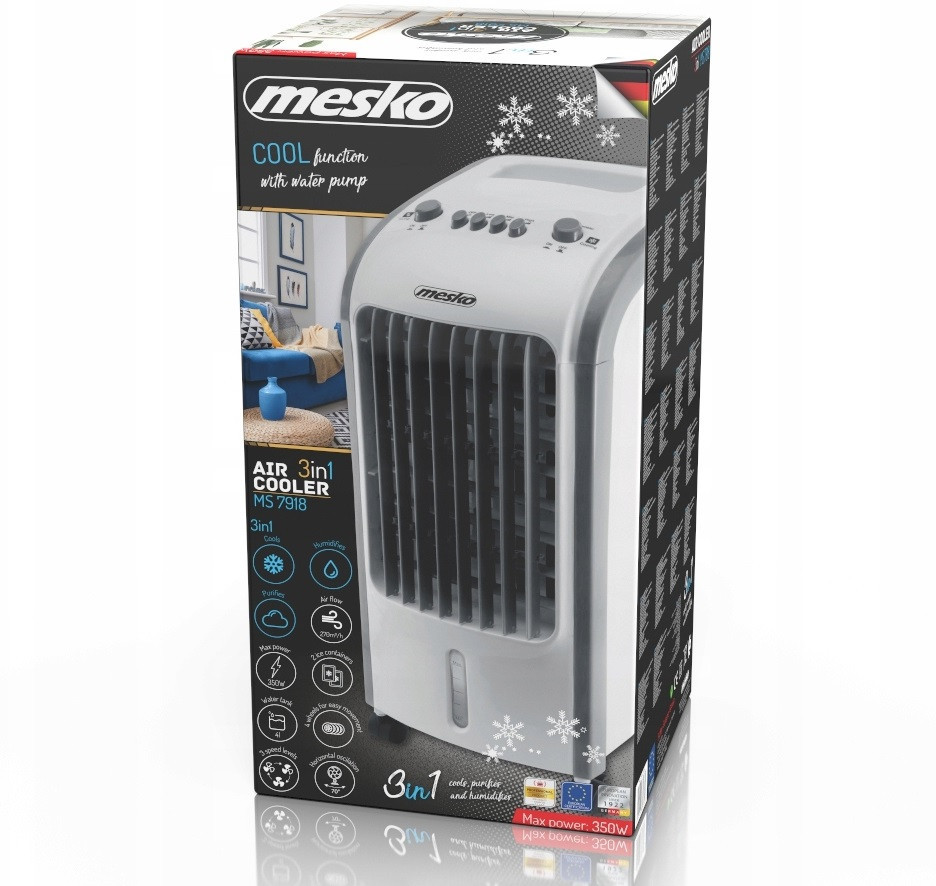 Кондиционер 3в1 охлаждения ,увлажнения и очистка 4 л Mesko MS (7918) 80 Вт Нововолынск - изображение 10