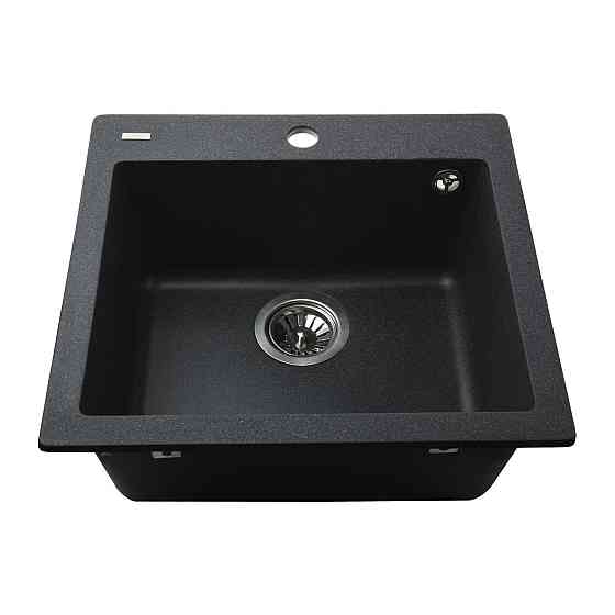 Гранітна мийка Globus Lux AOSTA графiт 490x455мм-А0001 (000023568) Київ