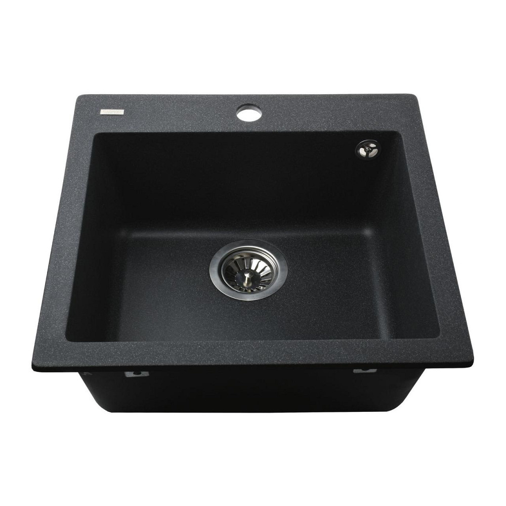 Гранитная мойка Globus Lux AOSTA графит 490x455мм-А0001 (000023568) Киев - изображение 3