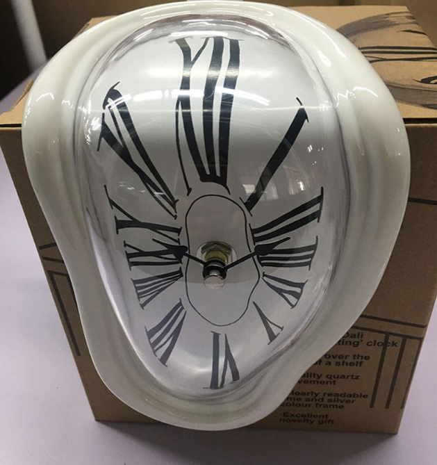 Часы домашние на полку Сальвадор Дали Утекающее время БЕЛЫЕ Кременчуг - изображение 3