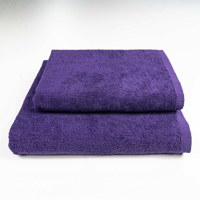 Набір махрових рушників 2шт GM Textile 50х90см, 70х140см 400г/м2 (Фіолетовий) Суми - фото 1