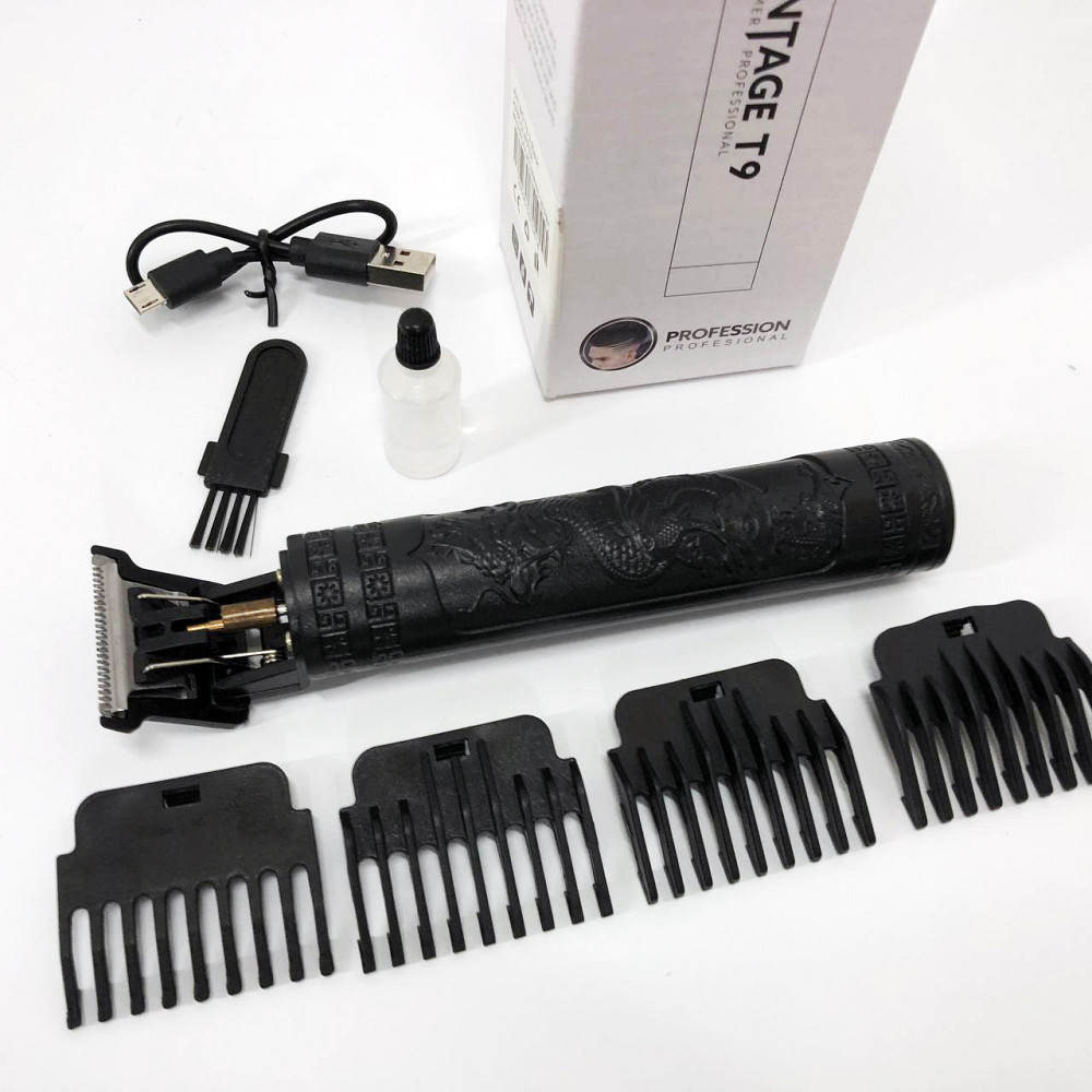 Набор для удаления волос с зарядным устройством Vintage T9-2, Машинка-тример для стрижки беспроводная BX-98 Львов - изображение 1