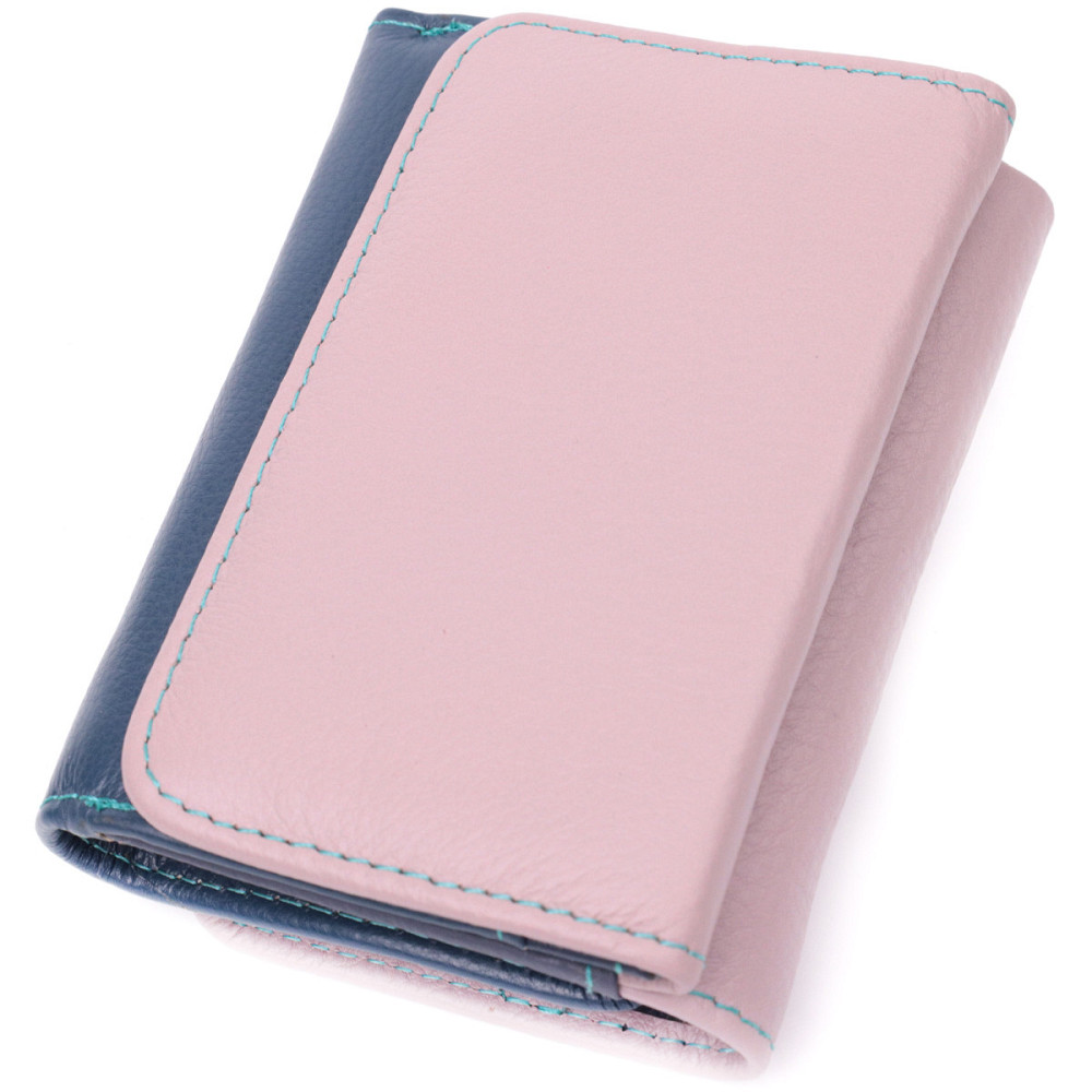 Практичний гаманець для дівчат із натуральної шкіри Різнокольоровий (ST Leather) Київ - фото 6