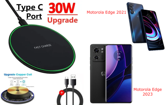 Беспроводное зарядное устройство Copper до 30W для Motorola Edge 70, USB-C, LED Киев