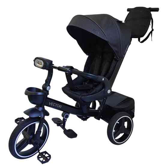 Дитячий триколісний велосипед VECTOR ME 1162-1 Black, з батьківською ручкою Вінниця