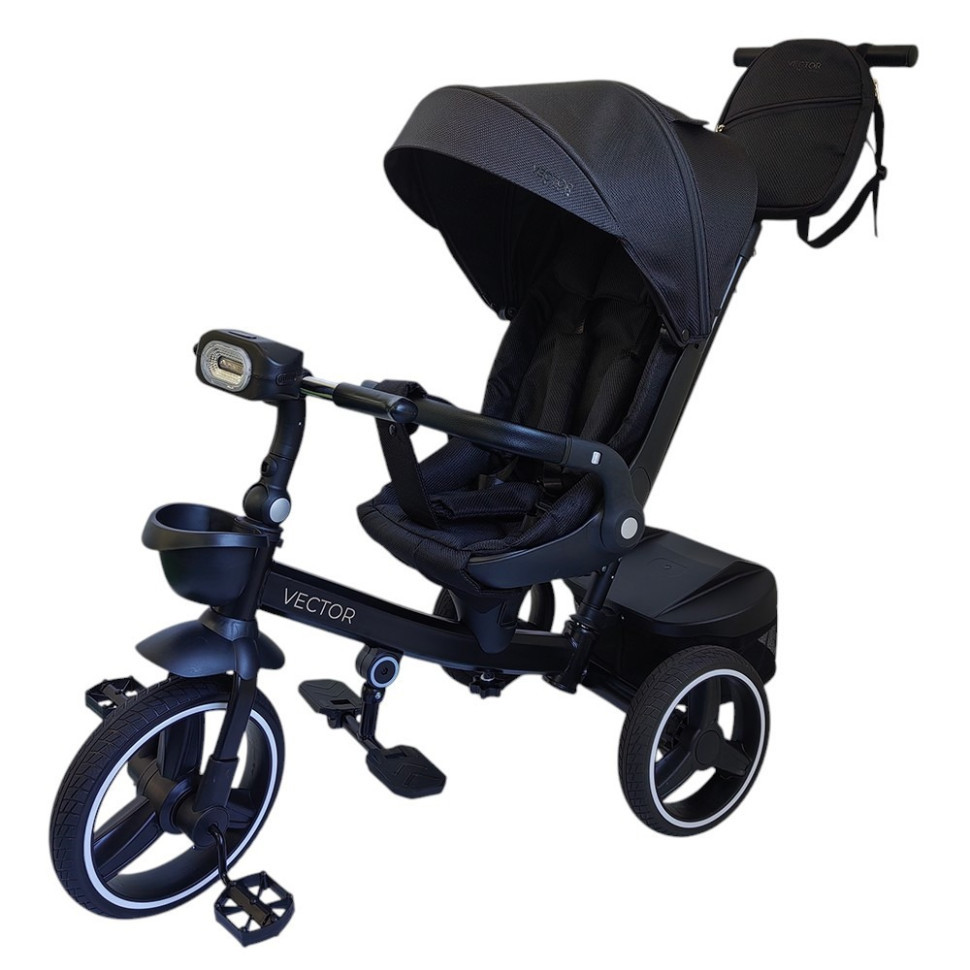 Дитячий триколісний велосипед VECTOR ME 1162-1 Black, з батьківською ручкою Вінниця - фото 1