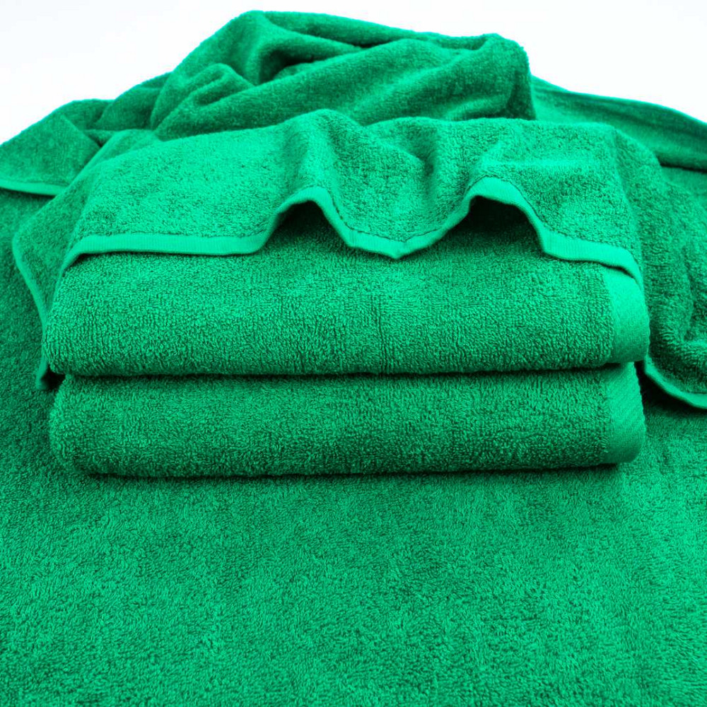 Набор махровых полотенец 3шт GM Textile 50х90см, 50х90см, 70х140см 400г/м2 (Зеленый) Сумы - изображение 3