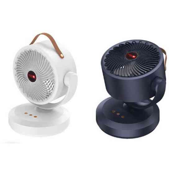 Вентилятор аккумуляторный Mini fan VU-05 FS-25 LED автовращение Черный Винница