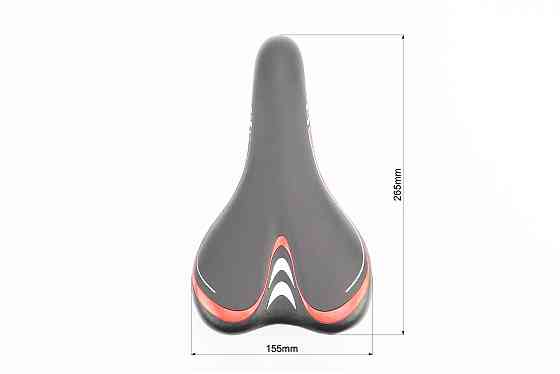 Сидіння MTB 265x155мм, чорно-червоне AVY-6628 Київ