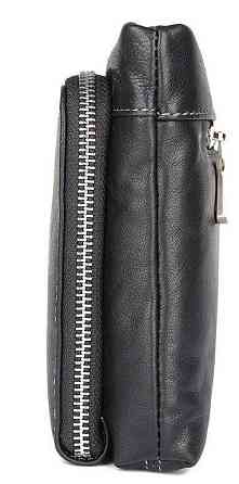 Барсетка чоловіча в гладку шкіру Чорна (Vintage) Київ