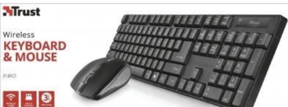 Клавиатура Комплект Trust Ximo Wireless RU Black. Харьков - изображение 7