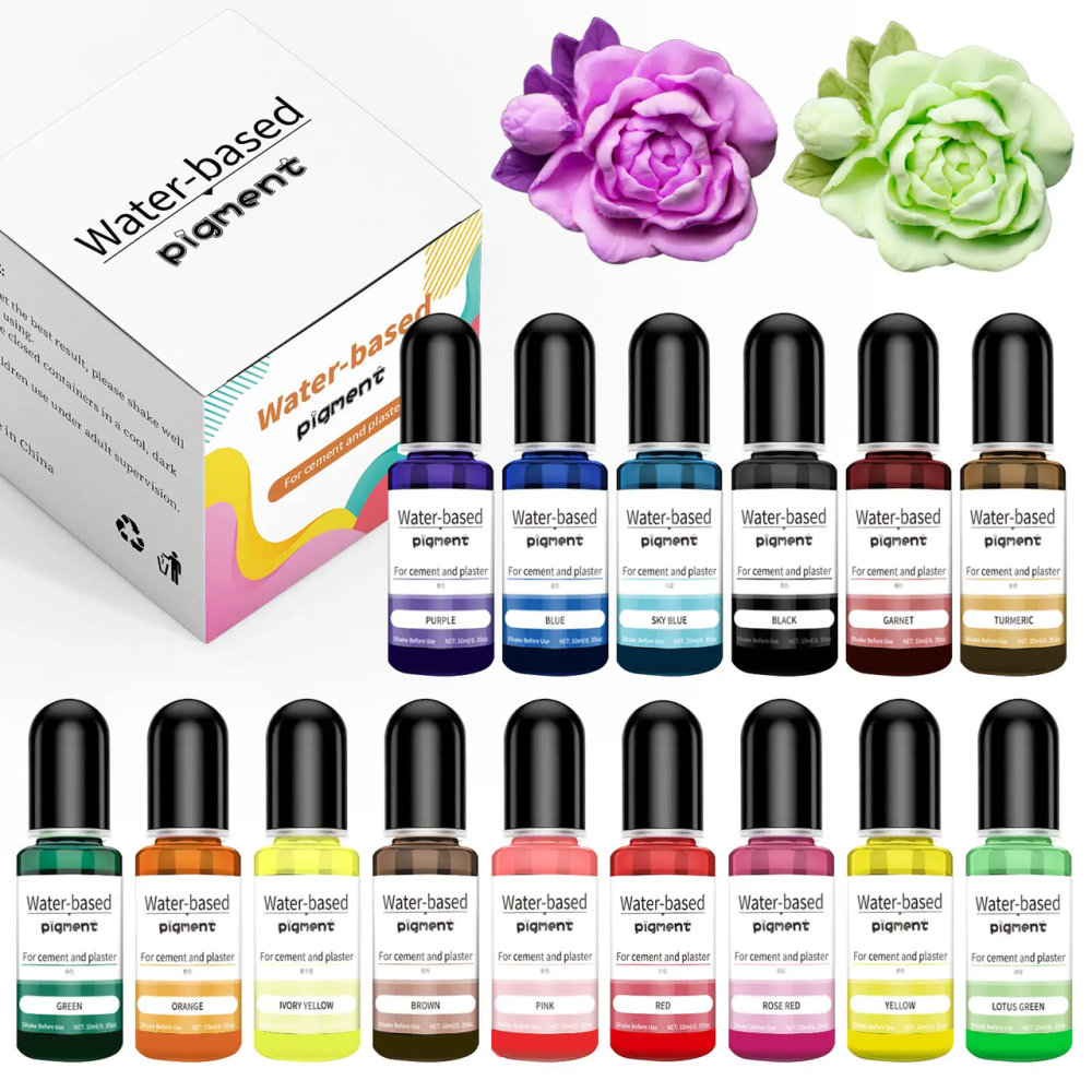 Жидкие пигменты для бетона, гипса и штукатурки, 15 цветов по 10 мл, водная основа Каменец-Подольский - изображение 7