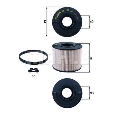 Фільтр паливний Mahle KX192D Вінниця - фото 1