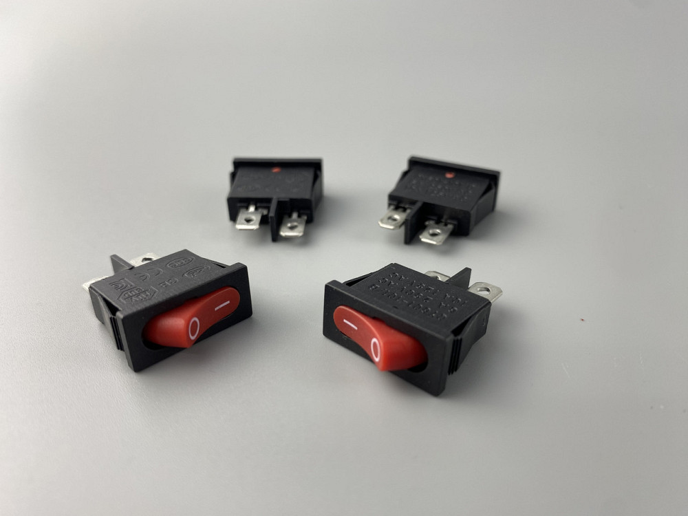 Перемикач клавішний червоний, ON-OFF, 9.5 ммх21мм, 2 ніжки Мукачево - фото 5