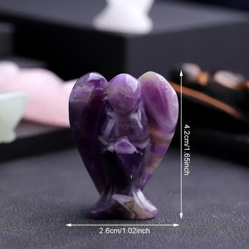Ангел з натурального аметисту 4,2 см – різьблена фігурка Київ - фото 2