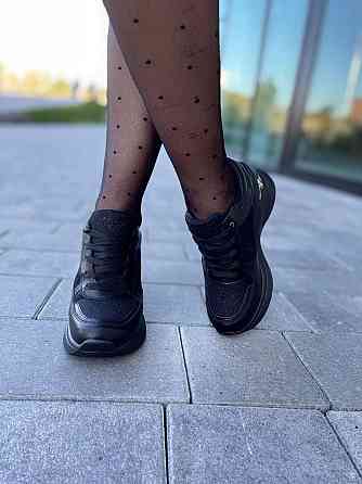 Stilli Снікерси жіночі STILLI чорні еко-шкіра демісезонні платформа размеры 36р.37р.39р. (4702) Коломыя