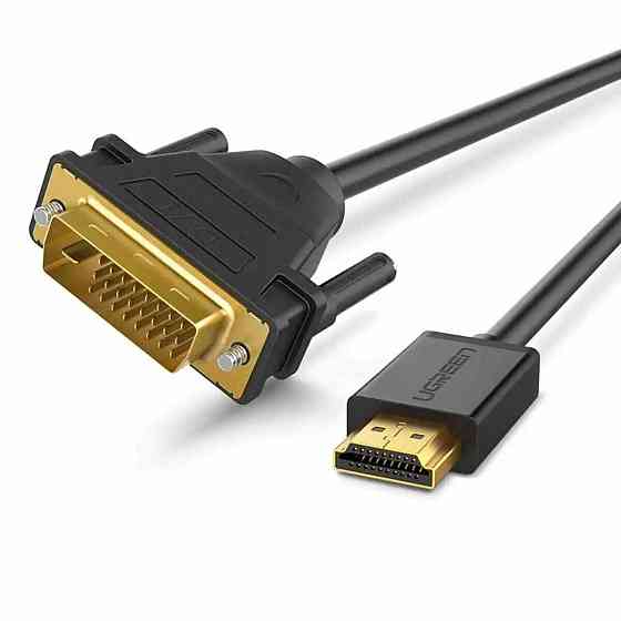 Кабель UGREEN HD106 HDMI to DVI Cable 1m (Black)(UGR-30116) (UGR-30116) Київ