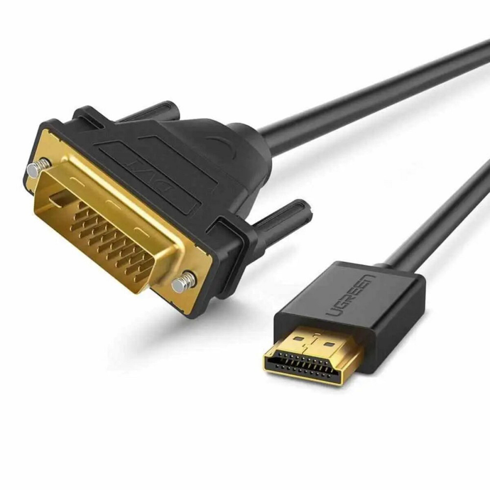 Кабель UGREEN HD106 HDMI to DVI Cable 1m (Black)(UGR-30116) (UGR-30116) Київ - фото 1